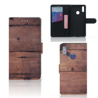 Huawei Y7 (2019) Book Style Case Old Wood - thumbnail