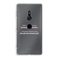 gij zijt ook iemand: Sony Xperia XZ2 Transparant Hoesje