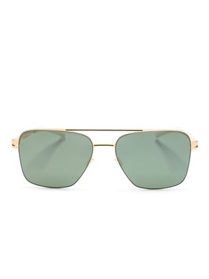 Mykita lunettes de soleil Bernie à monture pilote - Or