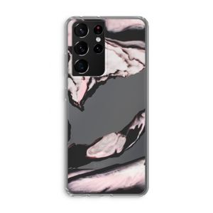 Roze stroom: Samsung Galaxy S21 Ultra Transparant Hoesje