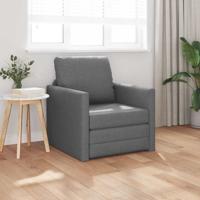 Vloerslaapbank met kussen Donkergrijs 74 x 77 x 81 cm Stof