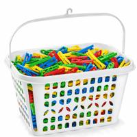 Plasticforte Knijpermandje - wit - kunststof - wasknijpertasje/knijperzak