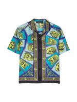 Versace Kids chemise à motif baroque - Vert