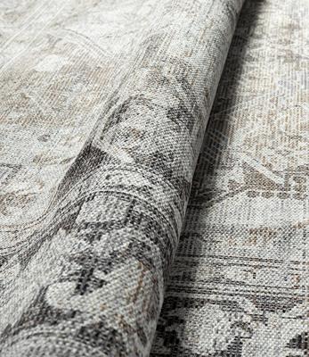 Laagpolig Vintage Vloerkleed Edessa Cream/Grijs-80 x 250 cm