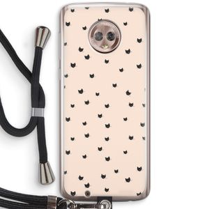 Kleine kattenkopjes: Motorola Moto G6 Transparant Hoesje met koord