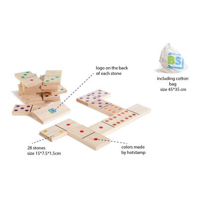 BS Toys mega houten domino spel, 28dlg,.