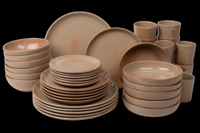 36 delige serviesset - 6 persoons - Maia - zandkleurig - Portugees stoneware