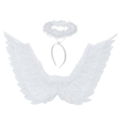 Ruhhy verkleedaccessoires Engel - wit - vleugels - 70 x 45 cm - diadeem Ruhhy verkleedaccessoires Engel - wit - vleugels - 70 x 45 cm - diadeem