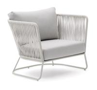 Kave Home Outdoor Fauteuil 'Saconca' Gevlochten touw, kleur Grijs