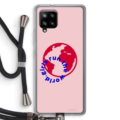 Run The World: Samsung Galaxy A42 5G Transparant Hoesje met koord