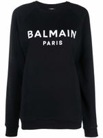 Balmain sweat à logo floqué - Noir - thumbnail