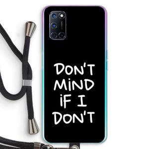 Don't Mind: Oppo A52 Transparant Hoesje met koord
