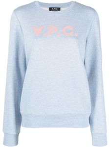 A.P.C. sweat en coton à logo Viva - Bleu