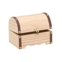 Houten kist ronde deksel 18 x 13 cm hobby/knutselmateriaal   -