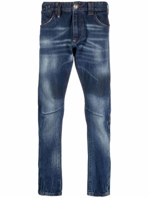 Philipp Plein jean Iconic Plein Milano - Bleu