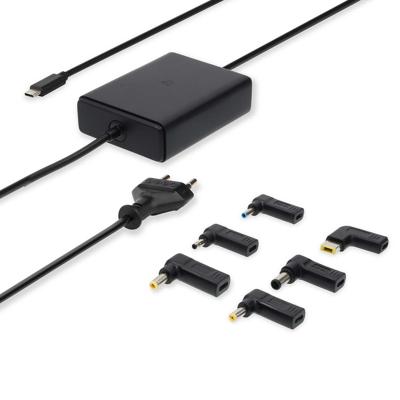 Nedis Notebook-Adapter | GaN | 65 W | 5 / 9 / 12 / 15 / 20 V DC | 2.4 / 3.0 / 3.25 A | Gebruikt voor: Notebook / Smartphone / Tablet | Euro / Type-C
