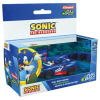 Sonic Pull back auto team racing - blauw Sonic Pull back auto team racing - blauw