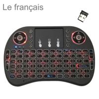 Ondersteuning taal: Franse i8 Air Mouse draadloze achtergrondverlichting toetsenbord met touchpad voor Android TV Box & Smart TV & PC Tablet & Xbox360