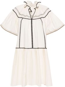 Ulla Johnson robe-chemise à broderies - Tons neutres