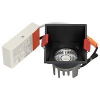 BM100-06 Vierkant vast wallwasher Zwart