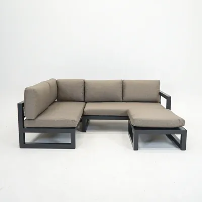 Grosso hoekbank 3 delig L antraciet