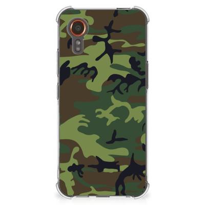 Samsung Galaxy Xcover 7 Doorzichtige Silicone Hoesje Army Dark Samsung Galaxy Xcover 7 Doorzichtige Silicone Hoesje Army Dark