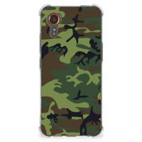 Samsung Galaxy Xcover 7 Doorzichtige Silicone Hoesje Army Dark