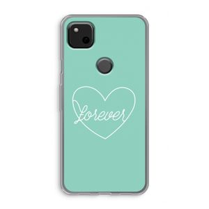 Forever heart pastel: Google Pixel 4a Transparant Hoesje