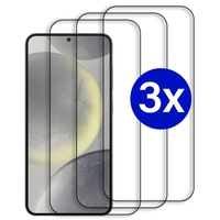 Triple Pack - Screenprotector geschikt voor Samsung Galaxy S21 Ultra - Premium - Volledig bedekt - Edge to edge - Tempered Glass - Beschermglas - Glas - 3x Screenprotector - Transparant