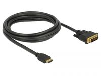 DeLOCK 85654 video kabel adapter 2 m HDMI Type A (Standaard) DVI Zwart - thumbnail