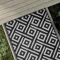 Buitenkleed ARAKIL 120x180 cm PP wit en zwart