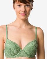 HEMA Voorgevormde kanten bh met beugel groen (groen)