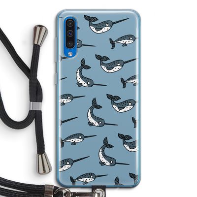 Narwhal: Samsung Galaxy A50 Transparant Hoesje met koord