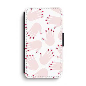 Hands pink: iPhone XS Max Flip Hoesje