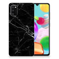 Samsung Galaxy A41 TPU Siliconen Hoesje Marmer Zwart - Origineel Cadeau Vader