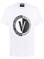 Versace Jeans Couture t-shirt en coton à logo imprimé - Blanc