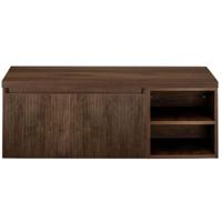 Frozen 3D Badmeubelset 120 cm - Greeplijst in Kleur - Wastafel Regaalkast met Bovenblad Dark Oak