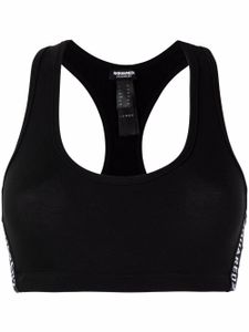 DSQUARED2 side logo-print sports bra - Noir