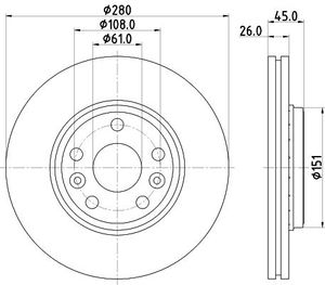 Remschijf Gecoat 55579PRO 8DD355119691