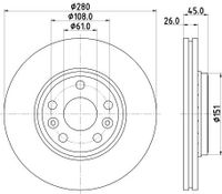 Remschijf Gecoat 55579PRO 8DD355119691