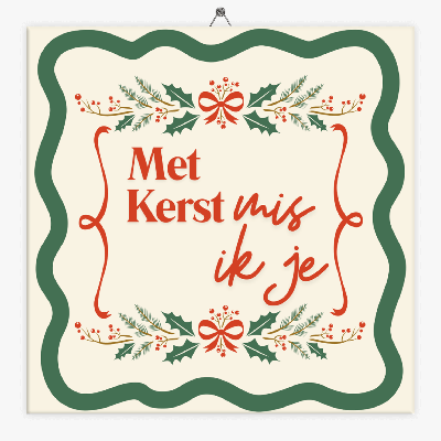 Tekst tegeltje met Kerst mis ik je Tekst tegeltje met Kerst mis ik je