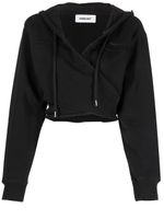 AMBUSH hoodie crop à logo brodé - Noir