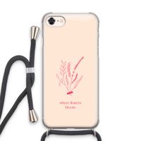 Where flowers bloom: iPhone 7 Transparant Hoesje met koord