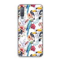 Bloemen tukan: Samsung Galaxy A7 (2018) Transparant Hoesje