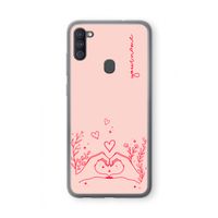 Love is in the air: Samsung Galaxy A11 Transparant Hoesje