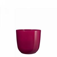 Tusca pot rond fuchsia h11xd12cm - Mica decorations