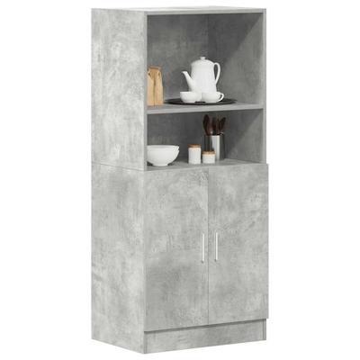 Keukenkast 57x41,5x131,5 cm bewerkt hout betongrijs