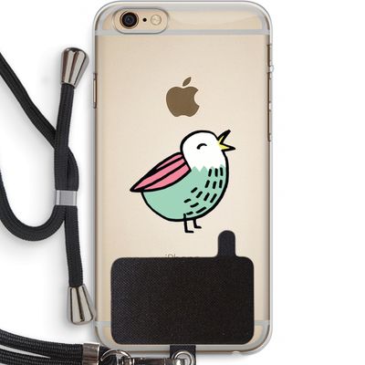 Birdy: iPhone 6 PLUS / 6S PLUS Transparant Hoesje met koord