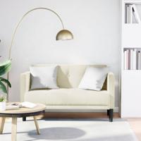 Loveseat bank crme 111 cm fluweel