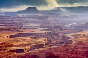 Karo-art Schilderij - Grand Canyon  , Multikleur , 3 maten , Wanddecoratie